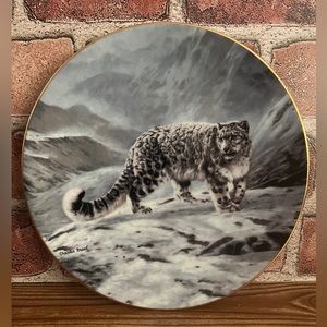 Bradford Exchange 1991 Fleeting Encounter by Charles Frace Snow Leopard #15509E